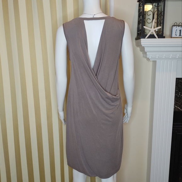 RACHEL RACHEL ROY DRAPED BACK TENCEL DRESS, KHAKI S - Picture 6 of 9